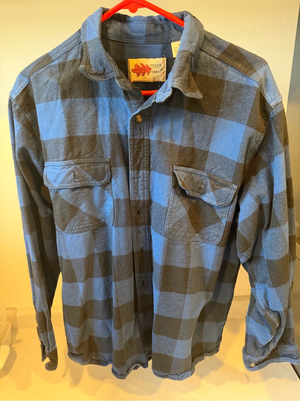 Blue Buffalo Plaid Flannel Button-Down Shirt